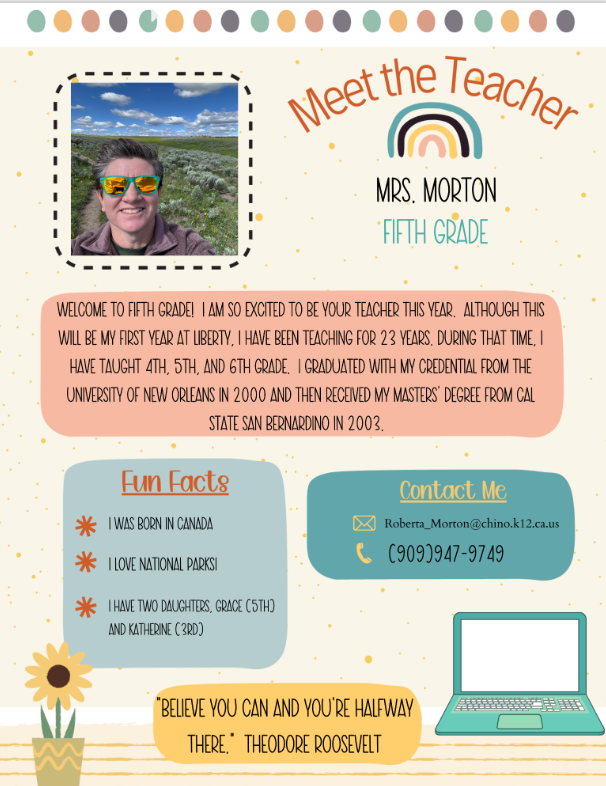 Hi! I am Mrs. Morton
